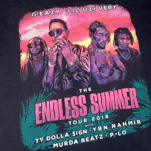 2018 Endless Summer Tour Merch Tee(Ft. G-Eazy, Lil Uzi, Ty Dolla $ign) - Picture 1 of 8